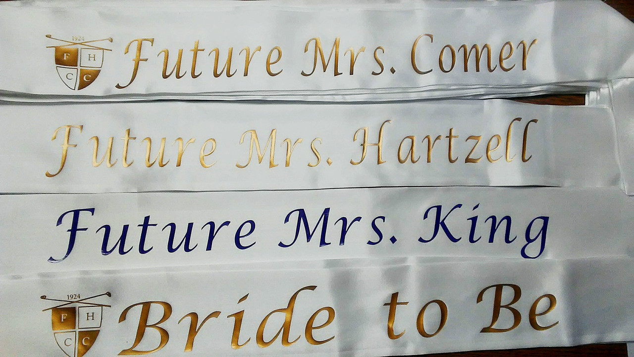 Mardi Gras Wedding Dress Sashes